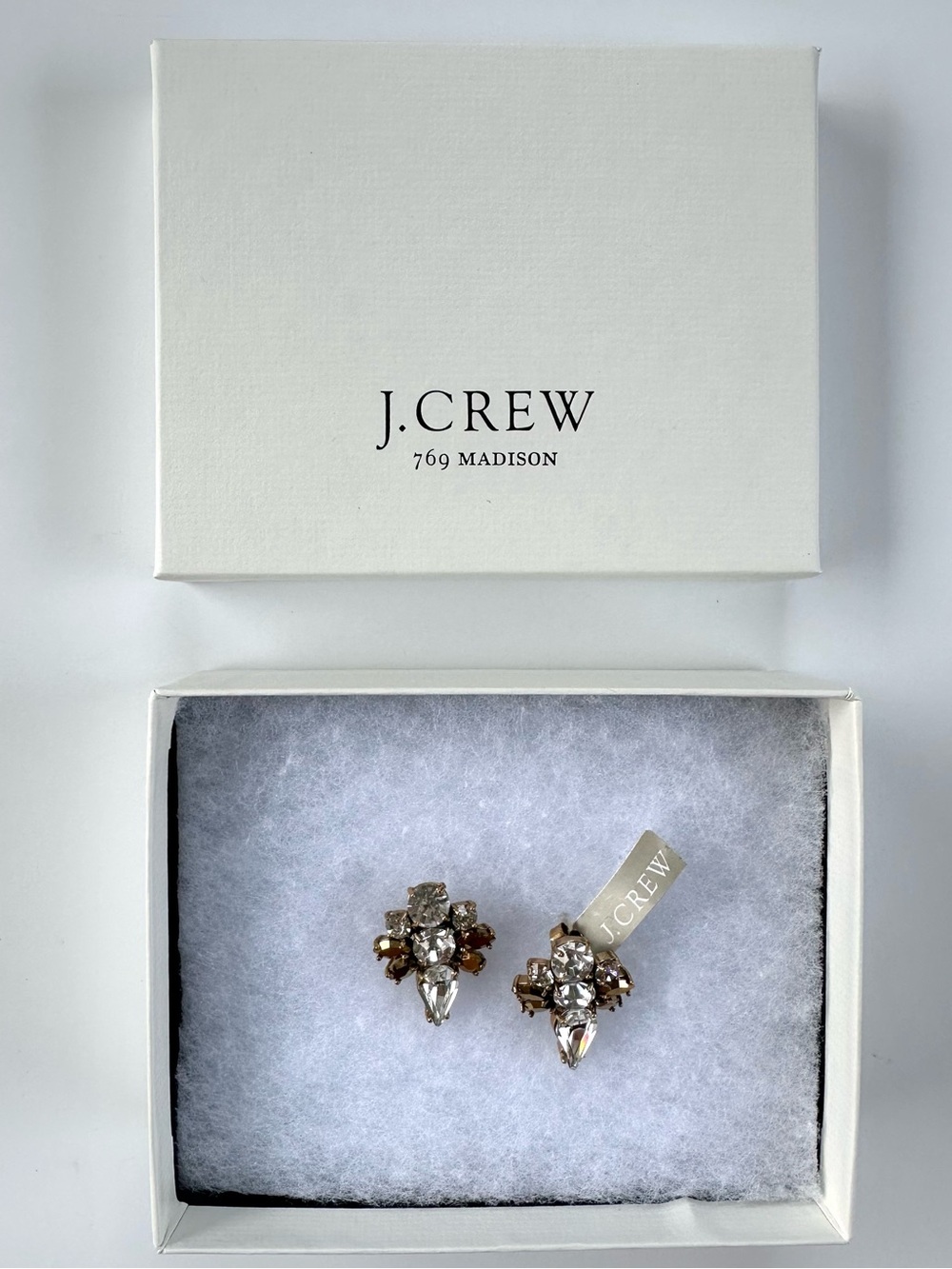 J.Crew Crystal Cluster Stud Earrings - NWT - Picture 3 of 3